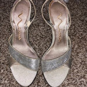 Nina Authentic Leather Sole Sparkle Heels